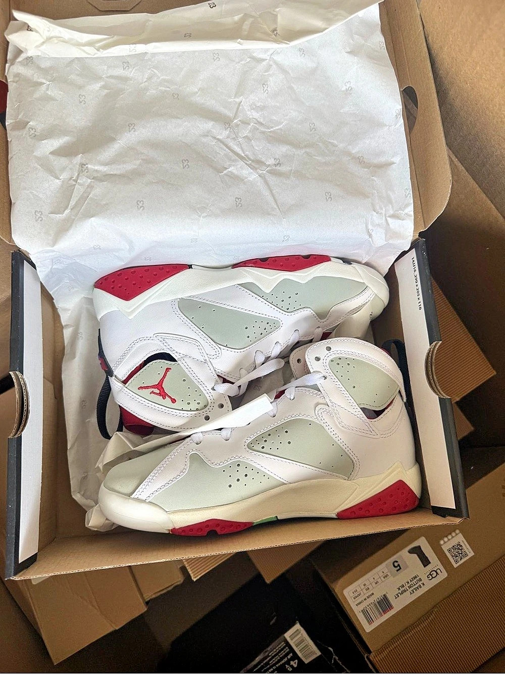 Jordan Air Jordan 7 Retro Sneakers White & Red US 4.5Y